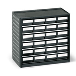 Treston 24 Drawer Storage Unit, PP, 290mm x 310mm x 180mm, Black