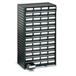 Treston 48 Drawer Storage Unit, PP, 550mm x 310mm x 180mm, Black