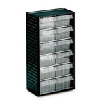 Treston 12 Drawer Storage Unit, PP, 550mm x 310mm x 180mm, Grey