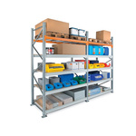 Manorga RAL 2004, RAL 7035 5 Shelf Galvanised Steel Pallet Starter Bay, 3000mm x 2225mm, 1100mm, 1146kg Load