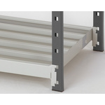 Manorga RAL 7035 Light Grey 1 Shelf Sheet Steel Quickshelf Extension Bay x 1000mm, 600mm, 70kg Load