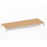 Manorga RAL 7035 Light Grey 1 Shelf Sheet Steel Quickshelf Extension Bay x 1000mm, 1200mm, 212kg Load