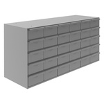 Durham 30 Drawer Storage Unit, Steel, 365mm x 857mm x 295mm, Grey