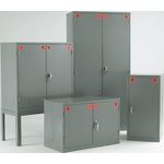 RS PRO Grey Steel Lockable 1 Door Hazardous Substance Cabinet, 457mm x 457mm x 305mm