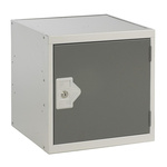 RS PRO 1 Door Steel Grey Storage Locker, 380 mm x 380 mm x 380mm
