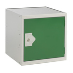 RS PRO 1 Door Steel Green Storage Locker, 450 mm x 450 mm x 450mm