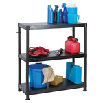 RS PRO Black 3 Shelf Shelving Unit, 970mm x 900mm, 400mm, 50kg Load