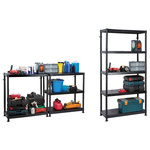 RS PRO Black 5 Shelf Shelving Unit, 1840mm x 900mm, 400mm, 50kg Load