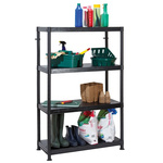 RS PRO Black 4 Shelf Shelving Unit, 1400mm x 900mm, 400mm, 50kg Load
