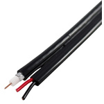 RS PRO Black RG59 Coaxial Cable 6.1mm OD 250m
