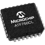 Microchip ATF750CL-15JU, CPLD ATF750CL EEPROM 10 Cells, 22 I/O, 15ns, ISP, 28-Pin PLCC