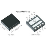 Dual N-Channel MOSFET, 30 A, 30 V, 8-Pin PowerPAIR 3 x 3 Vishay Siliconix SiZ348DT-T1-GE3