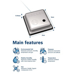 Bosch Sensortec Temperature & Humidity Sensor, Digital Output, Surface Mount, I2C, SPI, ±0.6 %, ±1°C, 8 Pins
