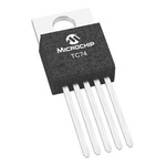 Microchip TC74A2 Series Digital Temperature Sensor, Voltage Output, Through Hole Mount, I2C, SMBus, ±2°C, 5 + Tab Pins