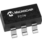 Microchip TC74 Series Temperature Sensor, Digital Output, Through Hole Mount, Serial-I2C, SMBus, ±3°C, 5 Pins