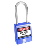 RS PRO Blue 1-Lock Steel Safety Padlocks
