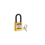 RS PRO Yellow 1-Lock Aluminium, Nylon Safety Lockout, 6.4mm Shackle