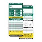10Each 'Scaffold Safety Tag' Lockout Tag