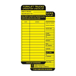 10Each 'Forklift Trucks Operator Checklist' Lockout Tag