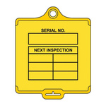 50Each 'Serial No. Next Inspection' Lockout Tag