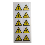 RS PRO Black/White/Yellow Vinyl Safety Labels, Symbol-Text 50 mm x 50mm