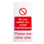 1 x 'Do Not Switch On' Lockout Tag
