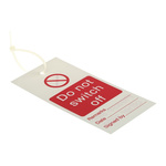 1 x 'Do Not Switch Off' Lockout Tag
