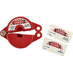 Brady Red PP Adjustable Gate Valve Lockout, 6.5mm Shackle, 64mm Attachment
