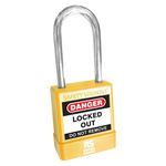 RS PRO Yellow 1-Lock Steel Safety Padlocks