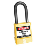 RS PRO Yellow Steel Safety Padlocks