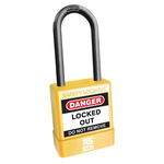 RS PRO Yellow Steel Safety Padlocks