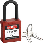 RS PRO Red 1-Lock Nylon Safety Lockout, 6.4mm Shackle