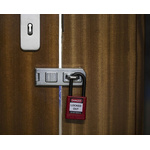 RS PRO Red 1-Lock Aluminium, Nylon Safety Lockout, 6.4mm Shackle