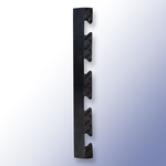 RS PRO Black Floor Tile Edging PVC Anti-Slip Tile 470mm x 470mm x 14mm