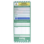 ScaffTag Orange Safety Scaffolding Tag, English Language, 10 per Pack