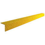 Coba Europe Yellow Stair Nosing Glass Fibre Reinforced Plastic, Silicone Carbide Edge Protection, Solid Finish 55mm x