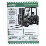 Brady Black on Blue, Green Safety Forklift Tag, German Language, 10 per Pack