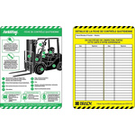 Brady Black on Blue, Green Safety Forklift Tag, French Language, 10 per Pack