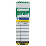Brady Black on Green, White, Yellow Safety Ladder Tag, German Language, 10 per Pack