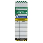 Brady Black on Green, White, Yellow Safety Ladder Tag, French Language, 10 per Pack