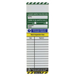 Brady LAD-GB Series Black on Green, White, Yellow Safety Ladder Tag, English Language, 10Each per Pack