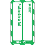 Brady White on Green Safety Inspection Tag, French Language, 20 per Pack