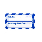 Brady White on Blue Safety Inspection Tag, English Language, 20 per Pack