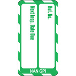 Brady White on Green Safety Inspection Tag, English Language, 20 per Pack