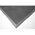 RS PRO Anti-Slip, Entrance Mat, Rubber Scraper, Indoor Use, Black, 900mm 1.8m 10mm