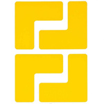 Brady Polyester Social Distancing Floor Mat Ground Marking Floor Sign, Self-Adhesive