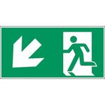 Polyester Emergency Exit Left, None,  With Pictogram Only, Exit Sign