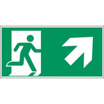 Polyester Emergency Exit Right, None,  With Pictogram Only, Exit Sign