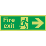 PET Fire Extinguisher, Fire Exit, English, Exit Sign