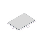 Coba Europe Clear Hard Floor Square Office Chair Mat x 0.9m, 1.2m x 1.8mm
